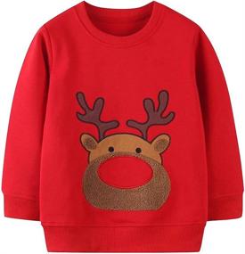 img 4 attached to Hongshilian Unisex Kids Cotton Cartoon Sweater Shirt – Adorable and Stylish for Better SEO