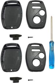 img 4 attached to No Cutting Required Replacement Keyless Entry Key Fob Case Cover Fits For Honda Accord Civic Hybrid EX 2003-2012 CR-V Pilot EX SE 2005-2006 Pilot 2009-2015 Element Key Fob Shell (Pack2)