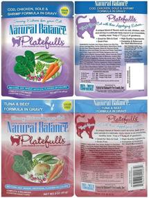 img 2 attached to 🐱 Dick van Patten's Natural Balance Grain-Free Platefulls Cat Food Bundle - 12 Flavors, Indoor & Regular Formula, 3oz Each (12 Pouches Total)