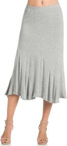 img 3 attached to 👗 Ruffled Women's Skirts with Elastic Waistline for Fashionable Comfort