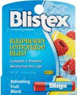 💋 blistex raspberry lemonade blast lip balm - 2 pack, 0.15 oz - moisturizes dry lips effectively logo