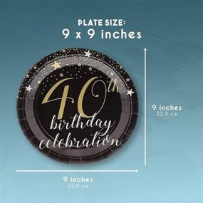 img 1 attached to 🎉 Complete 40th Birthday Party Supplies Set - Plates, Napkins, Cups, and Cutlery (24 Guests, 144 Pieces)