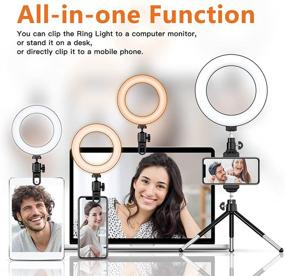 img 2 attached to LORDSON Video Conference Lighting Kit: Enhance Your Zoom Calls & Remote Work with 3 Dimmable Colors & 10 Brightness Levels for Perfect Lighting during Webcam, Live Streaming, and Self Broadcasting