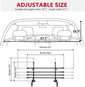 img 2 attached to JOYTUTUS Adjustable Dog Car Barrier for SUVs: Universal 🐾 Safety Pet Barriers for Cars - Easy to Install and Remove