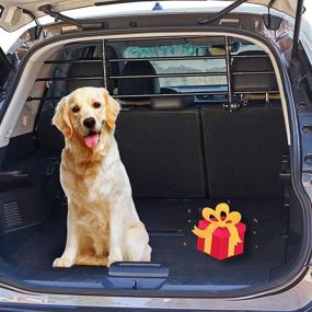 img 4 attached to JOYTUTUS Adjustable Dog Car Barrier for SUVs: Universal 🐾 Safety Pet Barriers for Cars - Easy to Install and Remove
