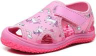 ahannie closed toe sandals for toddler girls (various colors) - seo-optimized girls' shoes logo