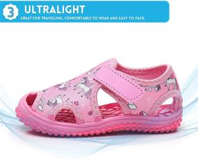 img 2 attached to Ahannie Closed Toe Sandals for Toddler Girls (Various Colors) - SEO-optimized Girls' Shoes