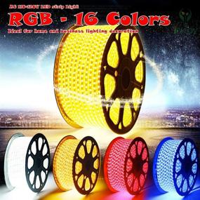 img 3 attached to IEKOV RGB LED Strip Light - Waterproof/Dimmable SMD5050 16.4ft/5m Rope Light with Remote for Home/Office/Building Decoration - Flexible, Multi Colors, Multi-Modes Function