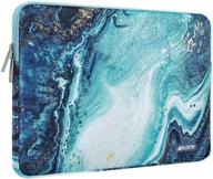 📱 mosiso tablet sleeve for ipad pro 11 inch (3rd gen) m1 5g 2021-2018, 2020 10.9 ipad air 4, 10.2 ipad 8th/7th gen, 10.5 ipad air 3, ipad 9.7, polyester creative wave marble vertical bag in blue logo