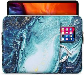 img 3 attached to 📱 MOSISO Tablet Sleeve for iPad Pro 11 inch (3rd Gen) M1 5G 2021-2018, 2020 10.9 iPad Air 4, 10.2 iPad 8th/7th Gen, 10.5 iPad Air 3, iPad 9.7, Polyester Creative Wave Marble Vertical Bag in Blue