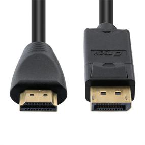 img 2 attached to 🔌 DTECH Кабель DisplayPort в HDMI: 6 футов мужской к мужскому адаптер для монитора, игр, станции док-станции - Видео 1080P 60 Гц с позолоченным разъемом (черный)