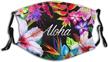 vdcucc hawaiian aloha face mask scarf for summer | washable reusable breathable fashion bandana for women & men adults with 2 filters logo