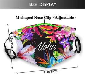 img 3 attached to Vdcucc Hawaiian Aloha Face Mask Scarf for Summer | Washable Reusable Breathable Fashion Bandana for Women & Men Adults with 2 Filters