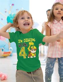 img 2 attached to Tstars Digging Birthday Official Toddler Boys' Tops, Tees & Shirts: Perfect Clothing for Excavation Enthusiasts