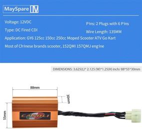 img 3 attached to 🚀 Производительное переменное время 6-контактное CDI-бокс для двигателей GY6 4-тактного типа объемом 125cc 150cc 250cc - без ограничения оборотов