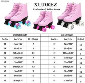 img 3 attached to 👟 High-top PU Leather Roller Skates for Men and Women - Beginner's Roller Skates with Double-Row PU Wheels, Ideal for Indoor and Outdoor Use - Includes Shoes Bag