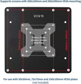 img 2 attached to 🖥️ VIVO Steel VESA TV & Monitor Mount Adapter Plate Bracket for 23-42 inch Screens, VESA Conversion Kit up to 200x200mm, MOUNT-AD2X2