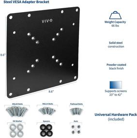 img 3 attached to 🖥️ VIVO Steel VESA TV & Monitor Mount Adapter Plate Bracket for 23-42 inch Screens, VESA Conversion Kit up to 200x200mm, MOUNT-AD2X2