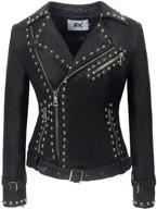 sx studded asymmetric snakeskin perfect women's clothing and coats, jackets & vests logo