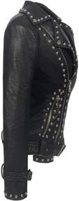 img 3 attached to SX Studded Asymmetric Snakeskin Perfect Women's Clothing and Coats, Jackets & Vests