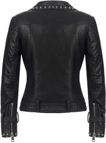 img 2 attached to SX Studded Asymmetric Snakeskin Perfect Women's Clothing and Coats, Jackets & Vests