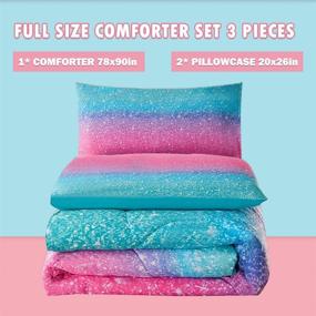 img 3 attached to Sisher Comforter Glitter Pillowcases All Season