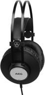 akg k72 профессиональные аудиостудийные наушники в матовом черном цвете - накладной, закрытый дизайн для превосходного звука. логотип