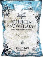 black duck brand snow artificial flakes 4 oz bag: festive crafting & decorating fake snow for christmas cheer! logo