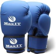 🥊 maxit pro style boxing gloves - odor-free pu leather, unisex design for mma, muay thai, sparring, kickboxing, punching bag training, fighting sports логотип