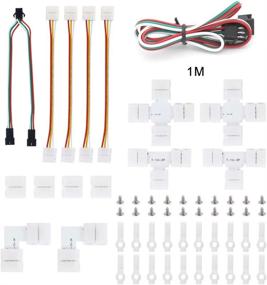 img 4 attached to RGBZONE Dream Color LED Connector Kit 3Pin 5050 – Solderless Jumper Connectors, Extension Cable, Plugs – DIY Set with Essential Parts