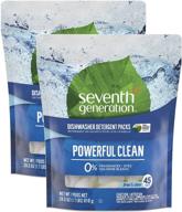 🧼 seventh generation dishwasher detergent pods, 2 bags - 45 packets per bag logo