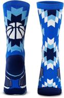 basketball woven mid calf socks aztec logo