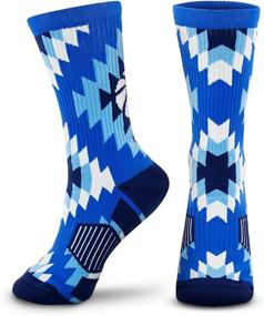 img 3 attached to Basketball Woven Mid Calf Socks Aztec