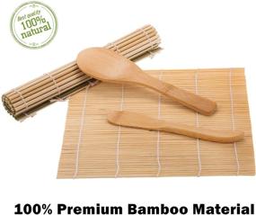 img 1 attached to 🍣 Premium All-In-One Sushi Making Kit: Sushi Bazooka Maker with Bamboo Mats, Chopsticks, Accessories, and DIY Roller Machine