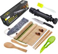 🍣 premium all-in-one sushi making kit: sushi bazooka maker with bamboo mats, chopsticks, accessories, and diy roller machine logo