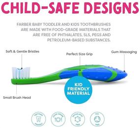 img 3 attached to 👶 Farber Baby Toddler Toothbrush, 0-2 Years - Blue/Green (4 pack): Gentle and Safe Oral Care for Your Little Ones