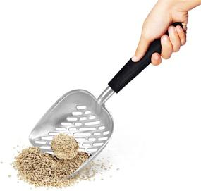 img 2 attached to 🐾 Meric Large Cat Litter Scoop: Ultimate Cat Scooper for Effortless Cleaning, Ergonomic Design Prevents Hand Fatigue, Enhances Efficiency and Clear Litter Retention