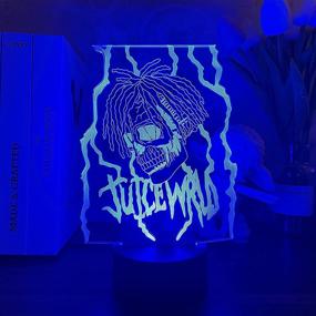 img 4 attached to 🎨 RGB LED Acrylic 3D Night Light Juice Hip Hop Illusion Lamp with Color Changing Lights - Remote Control, Ideal for Room Decor