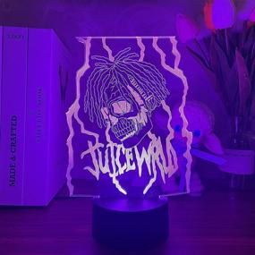 img 3 attached to 🎨 RGB LED Acrylic 3D Night Light Juice Hip Hop Illusion Lamp with Color Changing Lights - Remote Control, Ideal for Room Decor