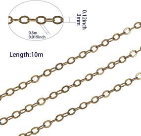 img 1 attached to 📿 SUNNYCLUE DIY 33 Feet Antique Bronze Curb Cable Chain Link Necklace Kit - Jewelry Making Supplies with Lobster Claw Clasps and Jump Rings