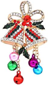img 4 attached to CEALXHENY Christmas Snowflake Reindeer Brooches Girls' Jewelry