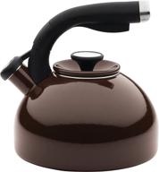 ☕ circulon morning bird whistling kettle/stovetop teakettle/tea pot, 2 quart, chocolate,46323: stylish and functional tea brewing essential logo