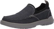 skechers relaxed fit doveno chocolate men's shoes for loafers & slip-ons logo