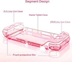 img 2 attached to Red Dockable Case for Nintendo Switch with Tempered Glass Screen Protector, 6 Joy Stick Covers - Fits Perfectly in the Dock Station