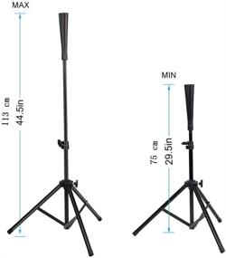 img 2 attached to Cyfie Adjustable Batting Tee for Baseball and Softball, Portable Height-Adjustable Hitting Tee, T-Ball Practice Tees 29.5in-44.5in, Tripod Stand Tees Training Equipment for Adults, Youth, and Teens