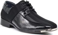👞 stylish silver stripes wedding groomsmen oxfords: men's shoes, loafers & slip-ons logo