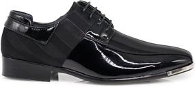 img 3 attached to 👞 Stylish Silver Stripes Wedding Groomsmen Oxfords: Men's Shoes, Loafers & Slip-Ons