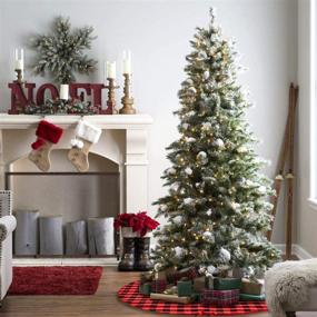 img 3 attached to 🎄 Lefree Buffalo Plaid Tree Skirt 48 inches: Redefining Christmas Decor with Stylish Double Layered Xmas Party and Holiday Home Decoration