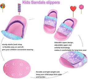 img 2 attached to 👟 Comfortable and Convenient Toddler Sandals with Adjustable Fastening for Boys' Shoes