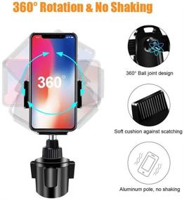 img 2 attached to 📱 Adjustable Gooseneck Cup Holder Phone Mount for Car - Flexible Cupholder for iPhone 11 Pro XS Max XR X 8 7, Samsung Galaxy S10 Plus S9 S8 S7 S6 Note 10 9 8